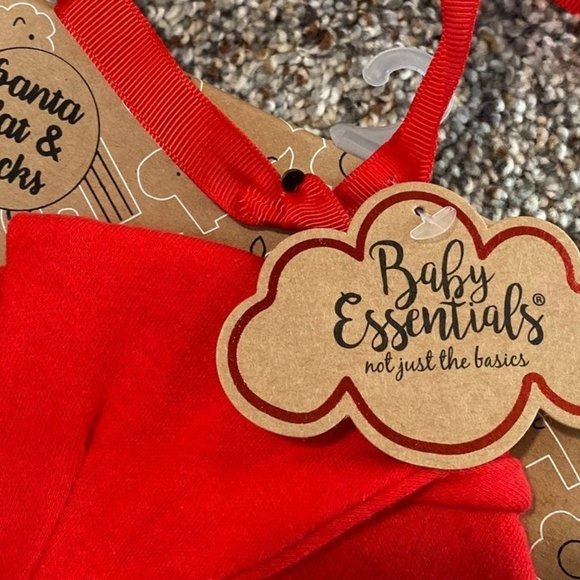 Santa "MY 1st CHRISTMAS" Santa Hat & Booties Gift set for Infant/Baby 0-6M NEW! - Picture 6 of 13